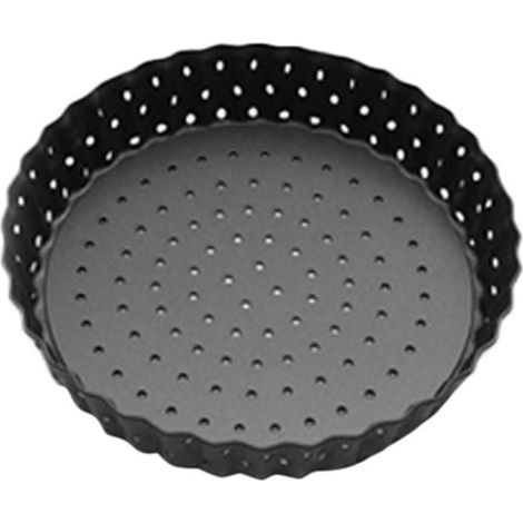 Pizza Pan - Perforated Steel Baking Tray - For Fresh Or Frozen Pizza - 14 X 2.5 Cm - 1 Unit