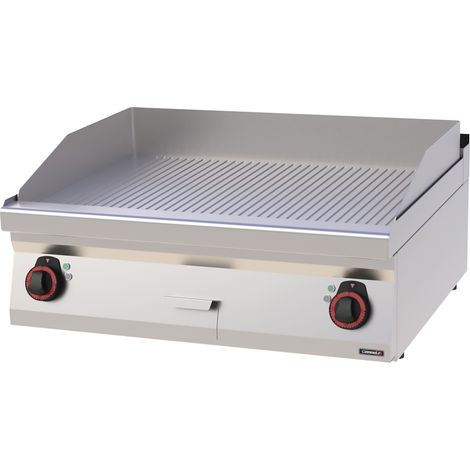 Plancha Casselin fonte rainurée 80 9000 W 2 Thermostate