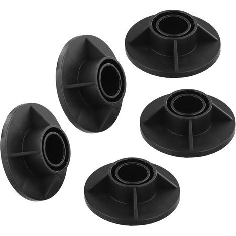 Kit de 5 pieds de support - Acier et plastique - Stabilisation structurelle - Piscines rondes et carrées - Extérieur - Noir (1/5)