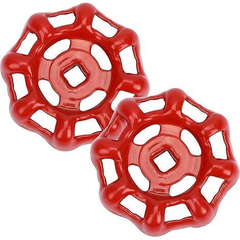 Lot de 2 poignées de robinet extérieur de rechange, poignée à molette, poignée de robinet avec trou pour tuyau, poignée de bec en fonte. (1/5)