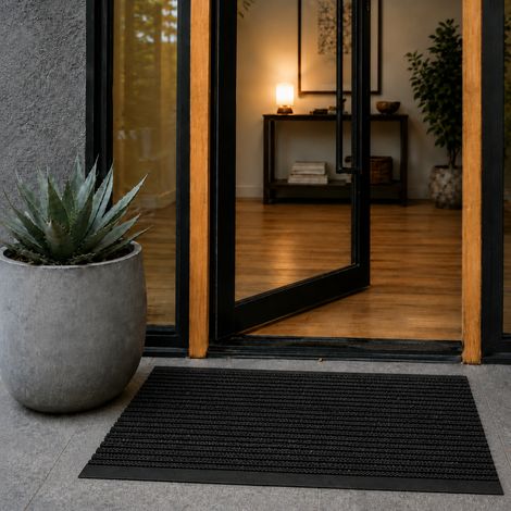 Alfombra cepillo - Goma - 120x80 cm - Felpudo