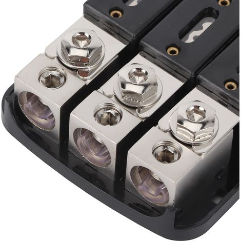 Fusibles, tubes fusibles, disjoncteurs, supports de fusibles 1 sortie 3 de haute qualité, disjoncteurs 3 entrées 3 sorties pour modifications audio de voitures et de yachts (1/5)