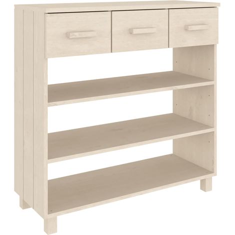 Mesa consola HAMAR madera maciza pino marrón miel 90x35x90 cm vidaXL