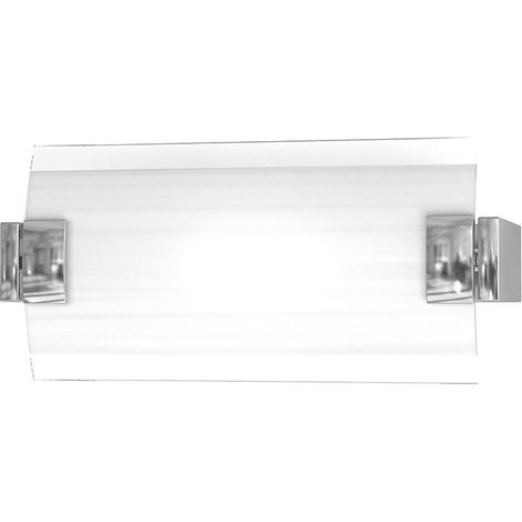 Applique Contemp Swinging Metallo Cromo Vetro Bianco Extrachiaro 1 Luce E27 25Cm (1/3)