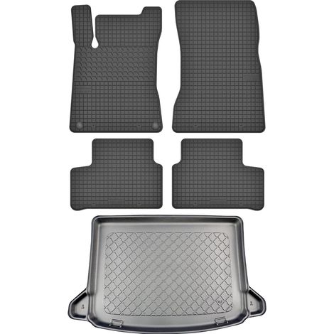 Juego de alfombrillas de goma para coche y maletero para Mercedes Clase A W177 250 e Hatchback desde agosto de 2019.