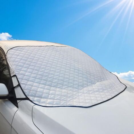 Pare-soleil avant pour voiture, protection UV, magnétique, compatible avec la plupart des véhicules, 140 x 235 cm, argenté (1/5)