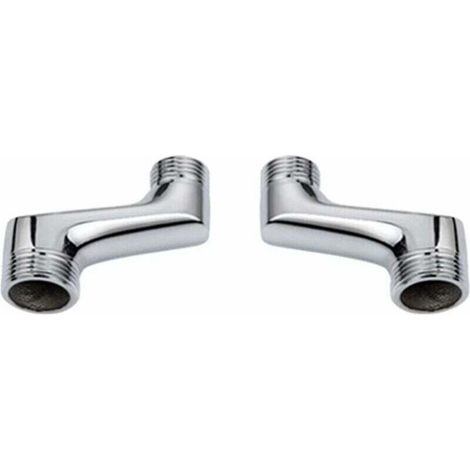Raccord Contre Coudé Douche,Raccord Laiton Coudé RéDucteur,Bras Pivotant RéGlable,Raccord Mural Contre Coudé,Raccord Excentré 1/2 3/4,Chrome A, (1/3)