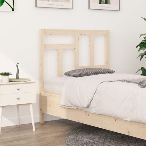 Bed Headboard 95.5x4x100 cm Solid Wood Pine vidaXL (1/5)
