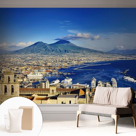 Tapete Vliestapete mit Kleber- abwaschbar - Raumgestaltung Schlafzimmer Wohnzimmer Tapete Küstenpanorama 312x219 cm (1/5)