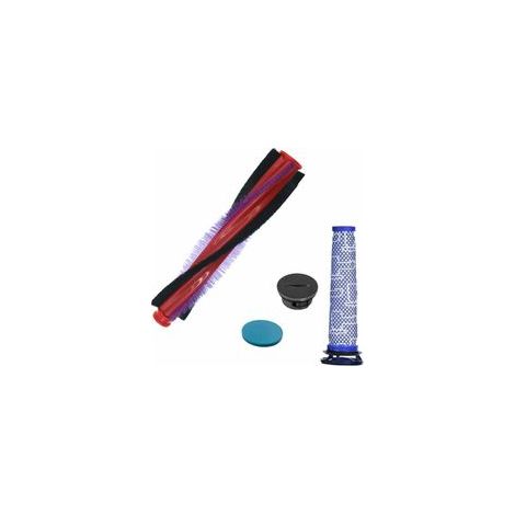 Brosse pour Dyson V6 DC58 DC59 SV03 DC62 – Filtre rouleau 18,5 cm en nylon – Accessoire aspirateur pour nettoyage efficace - Bouchon185mm