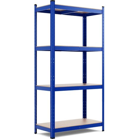 Scaffale a 4 livelli con struttura in metallo scaffale per carichi pesanti puo sostenere fino a 720 kg scaffale in metallo blu