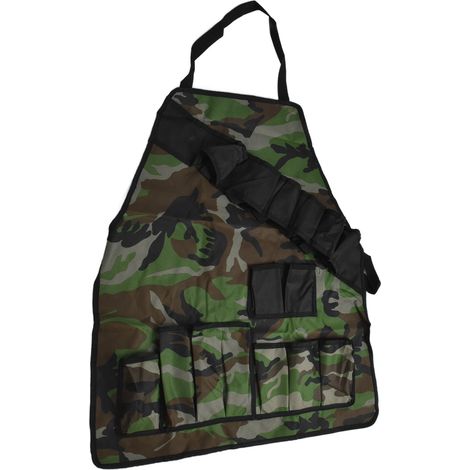 Tablier de barbecue en tissu Oxford léger, tablier de chef pour barbecue et grillades, vert militaire (1/5)