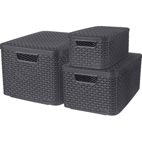 STYLE Set de 3 boîtes de rangement  avec couvercle S+M+L - Veba (1/5)