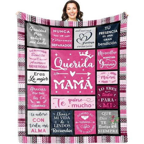 Couverture Pour Grand-Mère - 127 X 152 Cm - Douce Et Chaude - Idéale Pour Cadeau D'Anniversaire Noël Fête Des Mères - 1 Pièce (1/5)