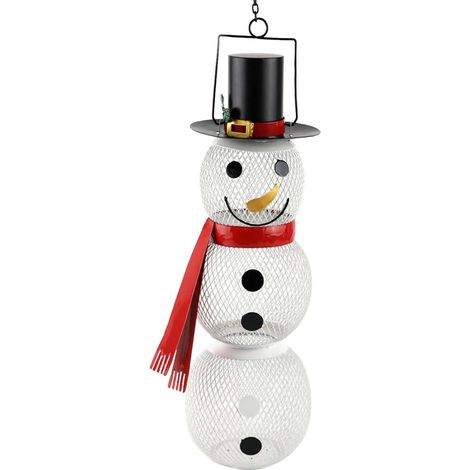 Nobby – Mangeoire pour oiseaux Bonhomme de neige – Métal thermolaqué, 11,5 x 12,5 x 38,5 cm (1/2)