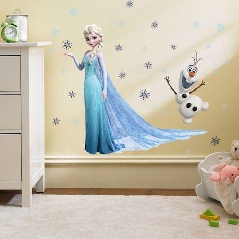 1er autocollant mural La Reine des Neiges Disney pour salon Avtagbar Els (1/4)