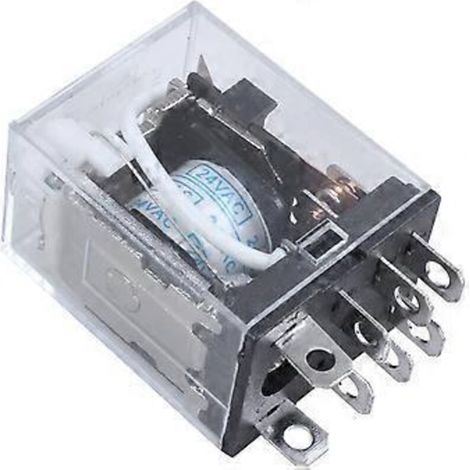 Relais électromagnétique JQX-13F LY2 AC 24V à bobine, 8 broches, DPDT, LED rouge (1/5)