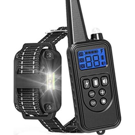 Dog Training Collar Range Dog Shock Collar with Remote for Small Medium Large Dogs Waterproof Electronic Dog Collar 4 Training Modes Light(noir) (1/5)