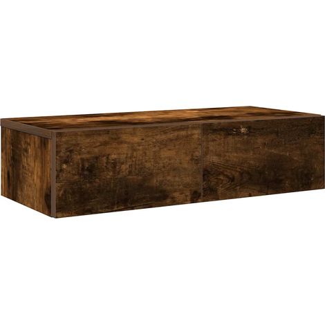 Maison Exclusive - Wandregal mit Schubladen Räuchereiche 60x26,5x