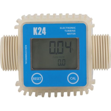 Compteur de débit diesel numérique pour liquides chimiques et eau - Turbine à LCD K24 (1/5)