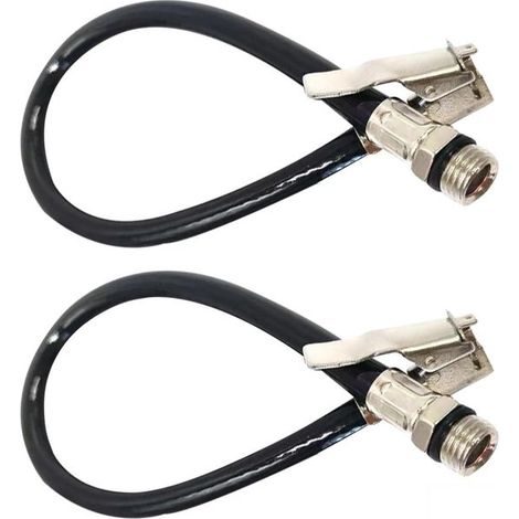 Set di 2 tubi flessibili per pompa pneumatici - Gomma flessibile - Universale (1/5)