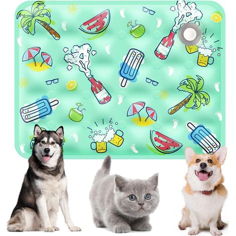 Tapis rafraîchissant pour chien et chat,couverture d'été légère et respirante,niche douce et rafraîchissante,housse pour animaux de compagnie pour chiens de petite et moyenne taille,maison pour (1/5)