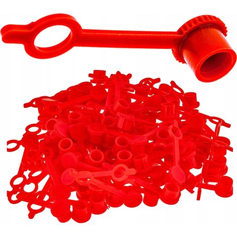 Copri ingrassatori rossi FALON-TECH 100 pezzi per ingrassatori da 6 mm
