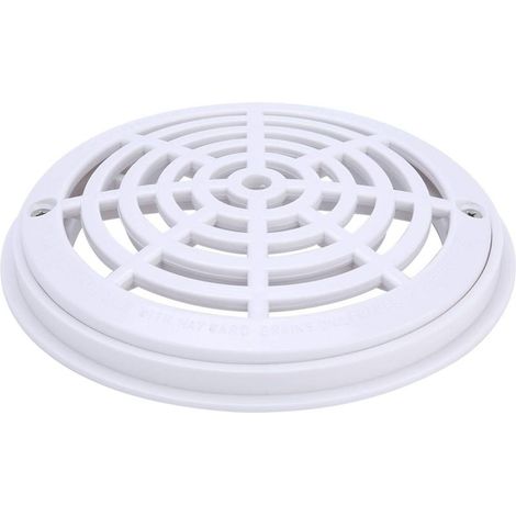 Couvercle de vidange de Piscine, Couverture de vidange Principale de Piscine Ronde Blanche adaptée à l'accessoire de piscines creusées (1/5)