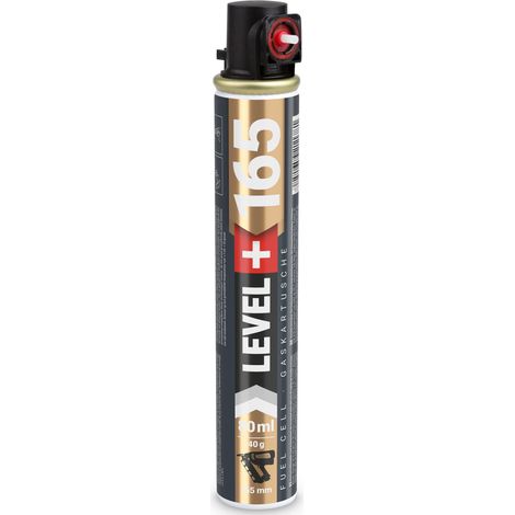 LEVEL+ Gaskartusche 165mm 80ml Fuel Cell Ersatzgas für Nagler L+165 ROT - 1 St. (1/3)