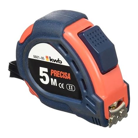 Flexómetro acero 5 m x 19 mm con freno y clip KWB (1/5)