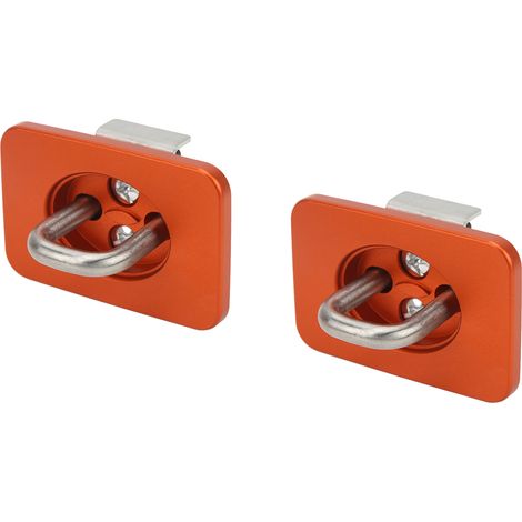 2pcs Crochets d'ancrage en acier inoxydable pour ridelles de camionnette, remplacement pour F150 1998-2014, orange, fixation latérale robuste (1/5)
