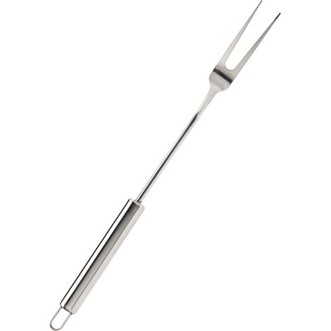 Fourchette Barbecue - 1 Pièce - Inox - Ustensile Robuste - Pour Plancha Et Gril - 35,5 Cm