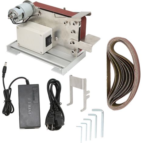 Mini ponceuse électrique DIY à bande abrasive, polisseuse de bureau 775 (100W) 110-240V AC avec accessoires, prise US (1/5)