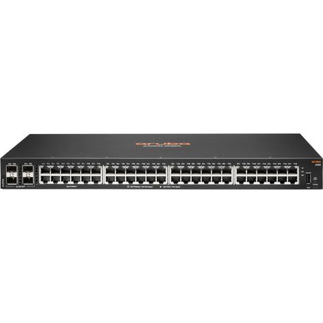 Conmutador HPE Aruba 6100 48G 4SFP + L3 administrado + 4 x 1/10 Gigabit SFP + flujo de aire lateral (JL676A) (1/3)