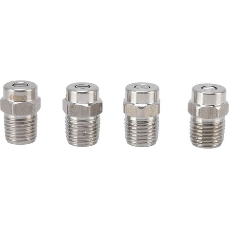4 Pièces Buses Filetées 22mm Acier Inoxydable 304 G1/4 Filetage Externe Accessoires Nettoyeur Haute Pression Diamètre Trou 1.07mm (1/5)