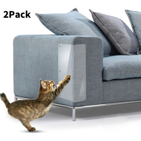 2 protections anti-griffures pour chats et chiens, protections anti-griffures pour canapés et meubles, protections anti-griffures transparentes pour meubles rembourrés (45 x 15 cm)