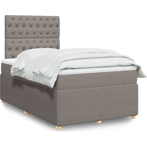 Boxspringbett mit Matratze Taupe 120x200 cm Stoff (1/5)
