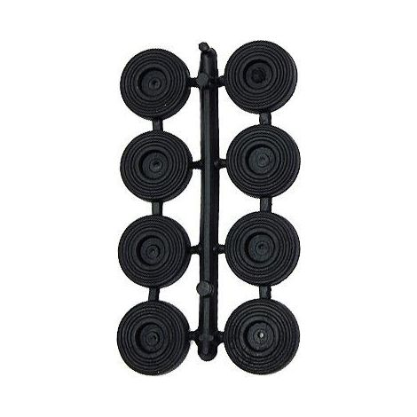 GOMMINO SOTTOSEDIA PRONTY - NERO D.MM 25 + VITE CF=PZ 8- 12 confezioni