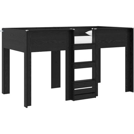 Maison Exclusive - Letto a Castello per Bambini Rovere Nero 80 x 200 cm