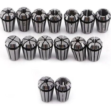 15Pcs Set Er11 Pince à Ressort serrage pour CNC outil meulage machine de gravure et de fraisage Tour à outil (1/5)