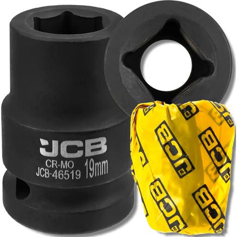 Bussola a impatto JCB da 3/4" 19 mm a 6 punte in acciaio Cr-Mo
