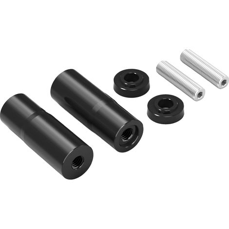 Lenkererhöhung, Aluminiumkonstruktion, Verbesserte Kontrolle, Schwarz (1/2)