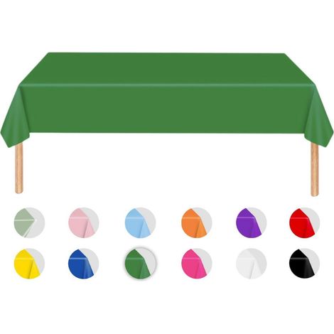 Grüne Tischdecke 137x274cm Rechteckig für Garten & Party