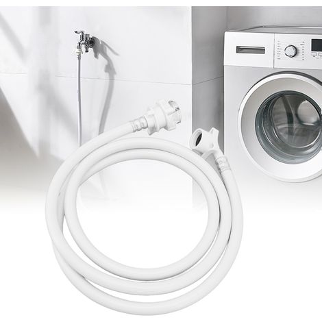 Flexible Washing Machine Inlet Hose PVC Burst Proof Double Buckle Fixation Thread G3/4 25mm 2m (1/5)