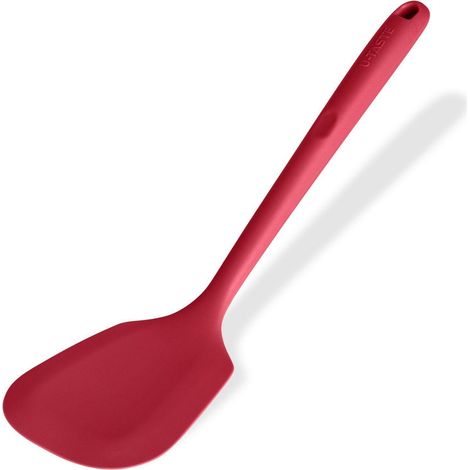 Silikon Pfannenwender hitzebeständig bis 315°C, Rot, 34.5cm, kratzfest