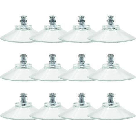 12pcs Suction Cup With Screw Thread Suction Cup With Cap Pvc Table Screw Suction Cups Diameter 4.5 Cm (1/4)