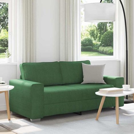 vidaXL Canapé deux places vert foncé 180 x 77 x 82 cm en tissu velours côtelé (1/5)