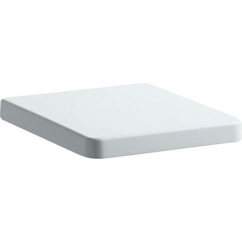 Laufen Living City - Sedile con coperchio, 468 x 368 mm, con meccanismo di decelerazione, trattamento antibatterico, bianco H8924343000001 (1/2)