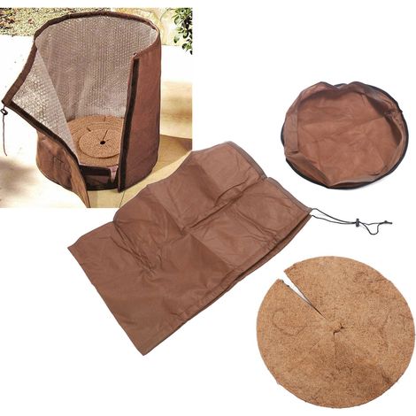 Sacs d'isolation hivernale pour arbres, sacs pour semis, housses de protection contre le froid pour plantes vertes, tapis en fibre de coco, sacs résistants au froid (petite taille) (1/5)