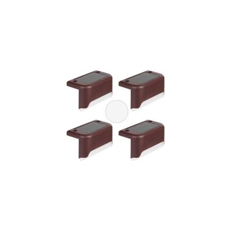 Luces solares de jardín con estaca, juego de 4 luces LED solares para caminos, jardines, vallas y paisajes exteriores - Crezuo